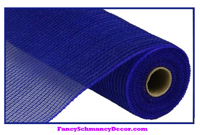 10.5" X 10 yd Faux Jute/Pp Royal Blue Stripe Mesh