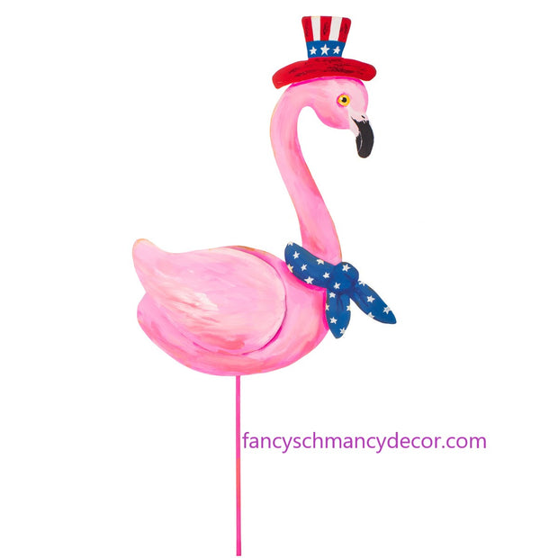 Patriotic Flamingo Stake by The Round Top Collection