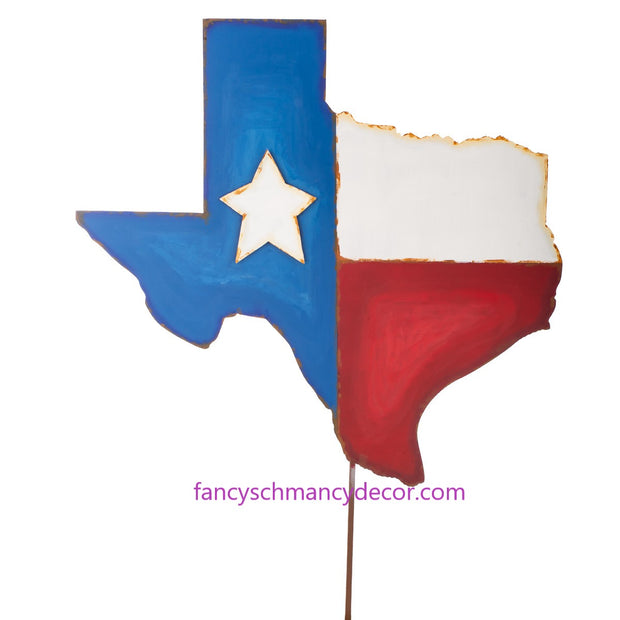 Large Texas-Shaped Flag Stake by The Round Top Collection