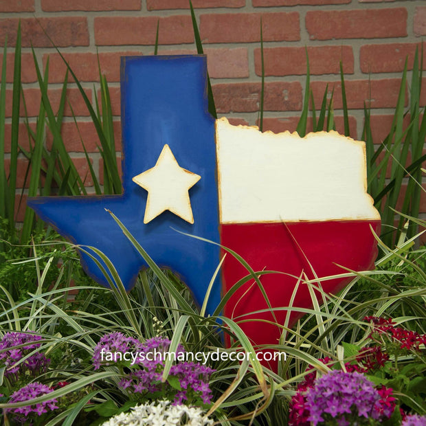 Large Texas-Shaped Flag Stake by The Round Top Collection