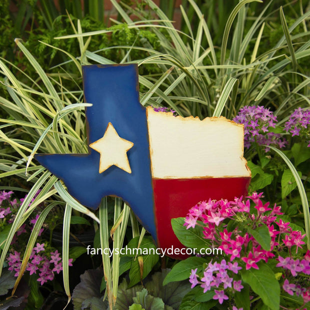 Small Texas-Shaped Flag Stake by The Round Top Collection