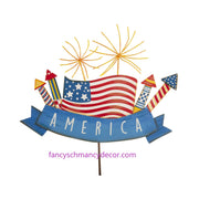 America Sparkler Sign by The Round Top Collection