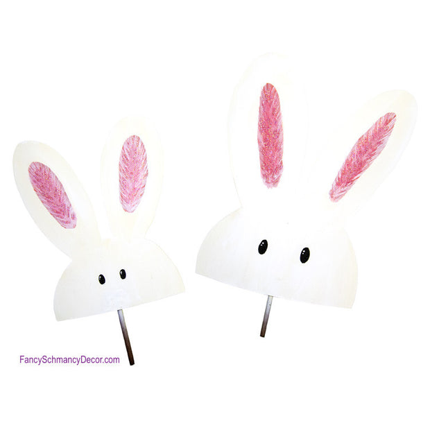 Peeking Bunnies Stake Assorted Set of 2 by The Round Top Collection E17015